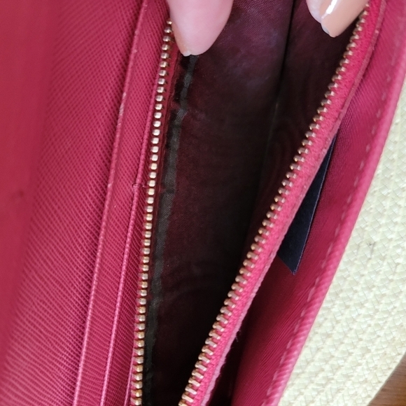 Prada Saffiano Fiocco Leather Bow Continental Flap Wallet Pink Peonia - Picture 14 of 14